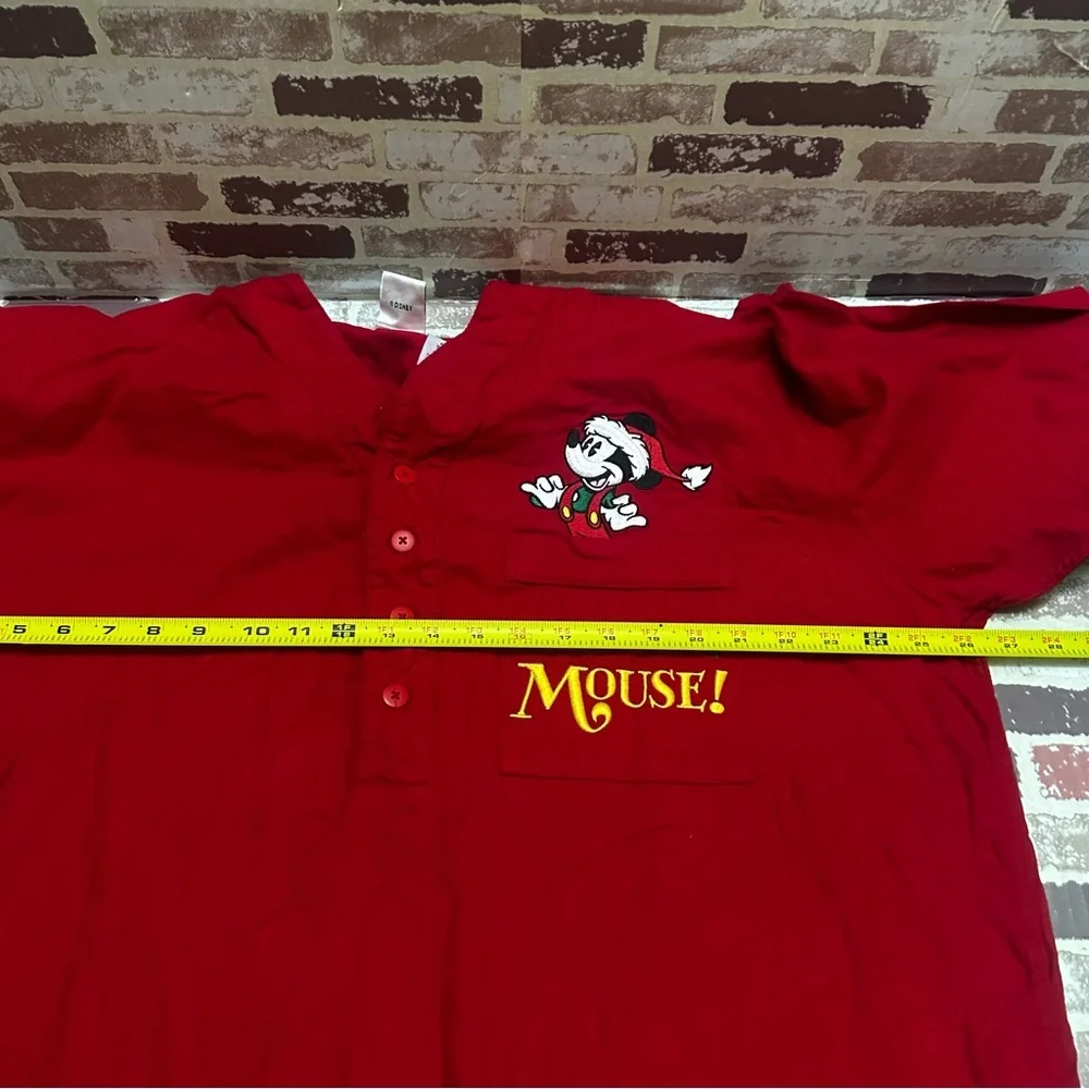 Disney Store Red  Holiday Nightgown Mickey Mouse Cotton Apparel one size - Picture 5 of 7